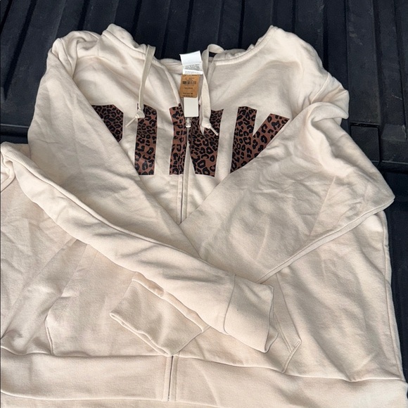 PINK Victoria's Secret Sweaters - PINK Victoria's Secret Cream Crew Neck Sweater